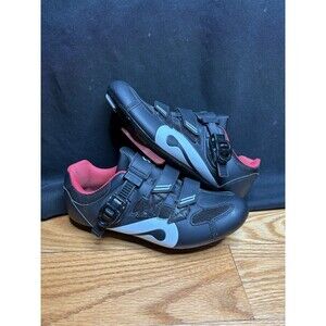 Peloton Cycling Black White Cleats Bike Riding Shoes Size EU 40 Women 9 Men 7